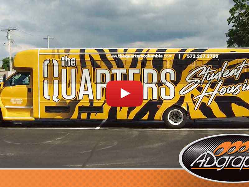 The Quarters at Columbia Shuttle Bus Wrap YouTube Video