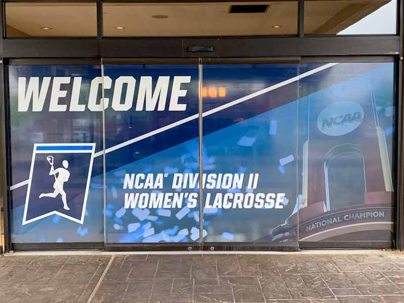 NCAA Division II Womens Lacrosse Sliding Door Graphics