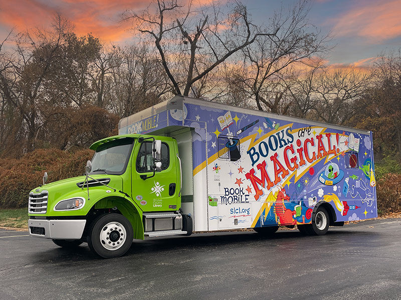 St. Louis County Library Books Are Magical Bookmobile Wrap